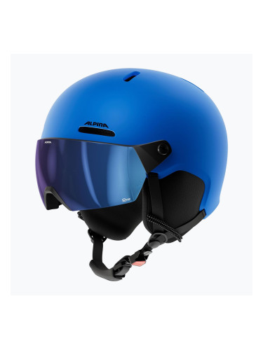 Детска скиорска каска Alpina Zupo 2 Visor Q-Lite blue matt
