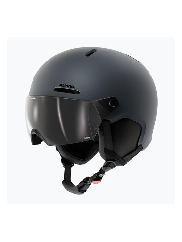 Скиорска каска Alpina Arber 2 Visor Q-Lite midnight grey