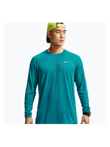 Мъжка блуза за бягане с дълъг ръкав Nike Stride bright spruce