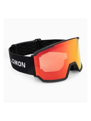 Скиорска маска Salomon S/View 3 black/ml mid red