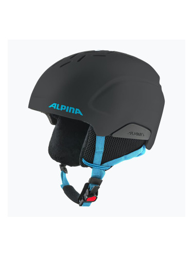 Детска скиорска каска Alpina Pizi black blue matt