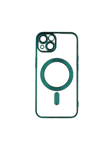 Силиконов кейс bSmart Chrome Magsafe с протектори за камерите, за Samsung Galaxy S26 FE, зелен
