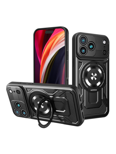 Кейс bSmart Defender Armor Mag за iPhone 17 Pro Max / 18 Pro Max, черен