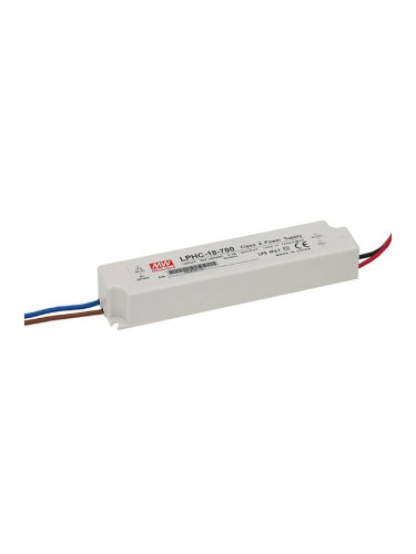 LED токов драйвер 0.7A/6~25VDC, 17.5W, IP67, LPHC-18-700, постоянен ток