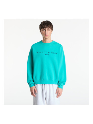 Суитшърт Sporty & Rich Title Embroidered Crewneck UNISEX Amalfi Green XS