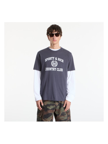 Тениска Sporty & Rich Varsity Crest Tshirt UNISEX Carbon XS