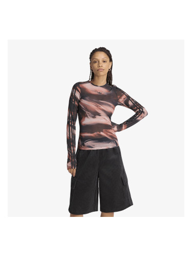 Тениска adidas Graphic Mesh T-Shirt Vermillion/ Crystal Linen/ Aurora Coffee L