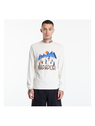 Тениска Napapijri Tee Long-Sleeve T-Shirt White L