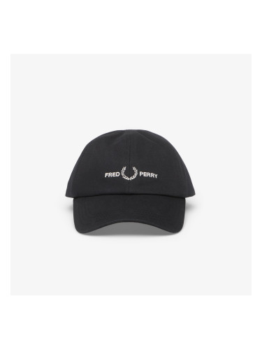 Шапка FRED PERRY FLP Twill Cap Black/ Snow White Universal