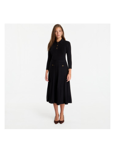 Облекло Michael Kors Polo Flare Midi Dress Black XS/32