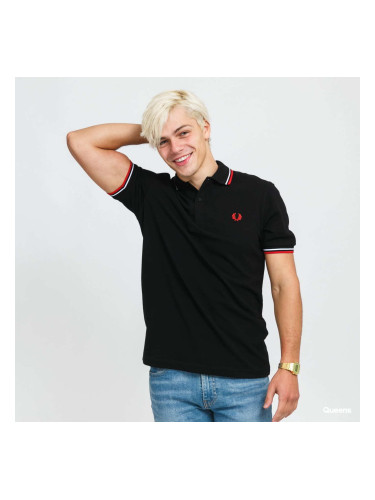 Тениска FRED PERRY Twin Tipped Fred Perry Shirt Black XL