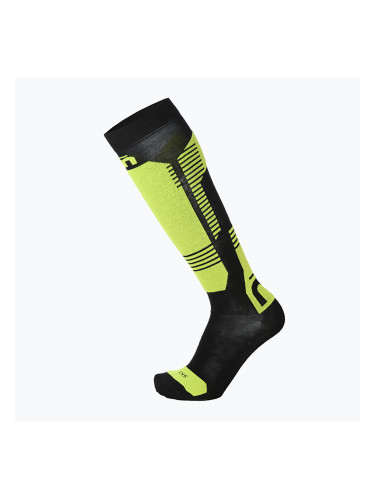Скиорски чорапи Mico Light Weight Superthermo Natural Merino Ski nero giallo fluo