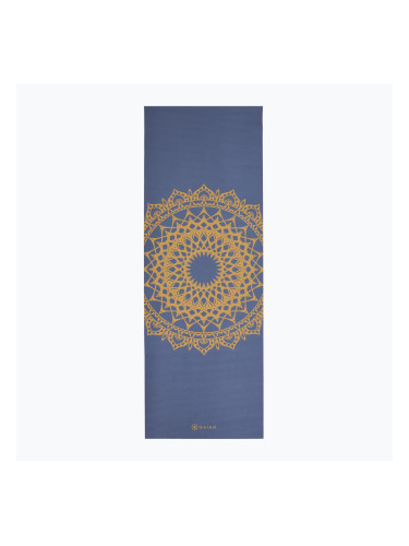Постелка за йога Gaiam Yoga Printed indigo