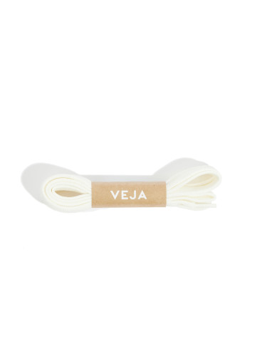 Veja Laces Bold Rec Pol Eggshell Unisex - Връзки за обувки Veja - Offwhite - LD3721162D-125cm - Size: 125cm