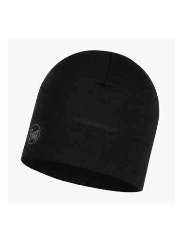 Czapka BUFF Midweight Merino Wool Hat Solid czarna 118006.999.10.00