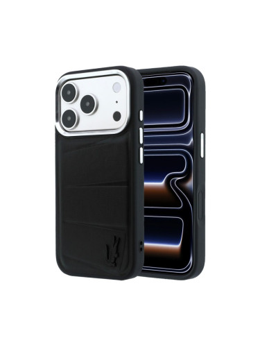 Гръб Lacoste за iPhone 18 Pro / 17 Pro, PU Lenglen MagSafe, Черен