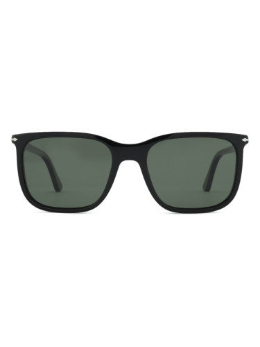 Persol Renzo PO3357S 95/58 56 - правоъгълна слънчеви очила, unisex, черни, поляризирани