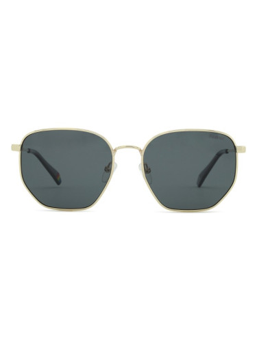 Polaroid PLD 6214/S/XN 2F7 M9 56 - квадратна слънчеви очила, unisex, златни, поляризирани