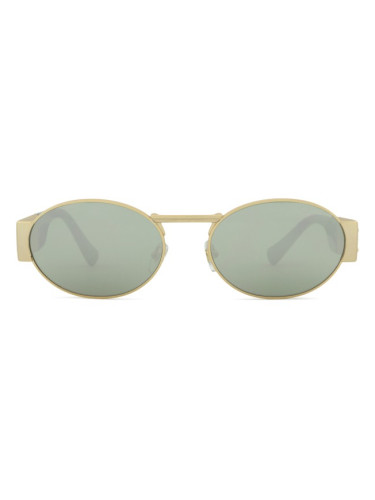 Versace 0VE 2264 100230 56 - кръгла слънчеви очила, unisex, златни, огледални