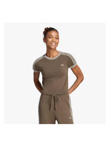 Тениска adidas Knitted T-Shirt Branch/ Silver Pebble XS