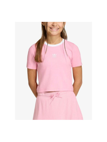 ADIDAS Originals Girls Tight Mini Rib Short Tее Pink