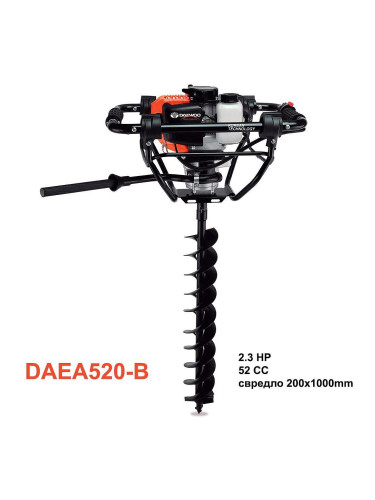 Свредел моторен DAEWOO DAEA520-B, 2.3 к.с., 52 куб.см, със свредло 200x1000 мм и спирачка