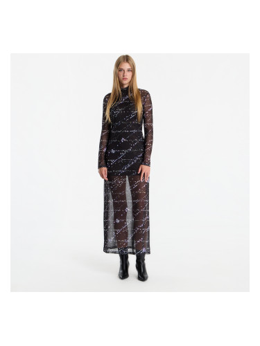 Облекло Karl Lagerfeld Jeans Mesh Aop Maxi Dress Glow Aop XS