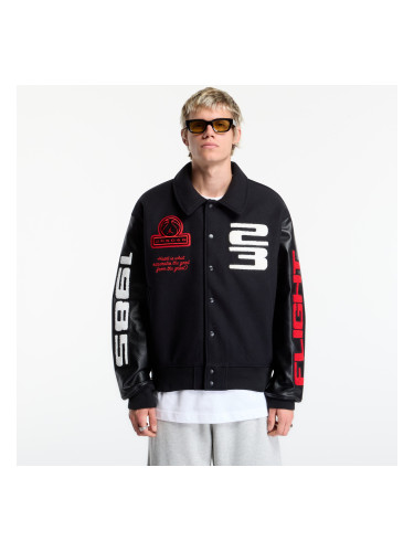 Bomber Jordan Flight Men's Varsity Jacket Black/ Black/ University Red M