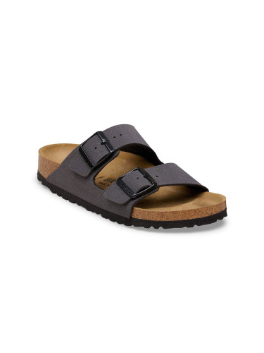 Birkenstock Arizona Birko-Flor Regular Fit Velvet Gray Black Buckles Unisex - Сандали Birkenstock - Сив - 1032045-11.5 - Size: 11.5