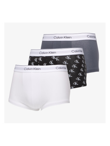 Боксерки Calvin Klein Low Rise Trunk 3Pk White/ Collegiate Logo Back/ Turbule S