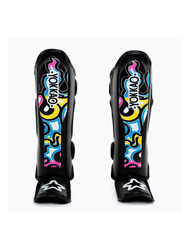 Протектори за подбедрици и стъпала Yokkao Flames black