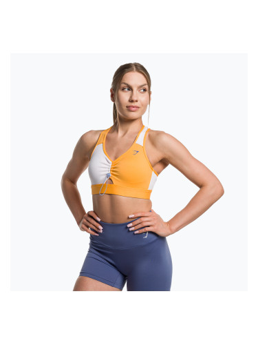 Спортен сутиен Gymshark Pulse Sports кайсия/оранжево/бяло