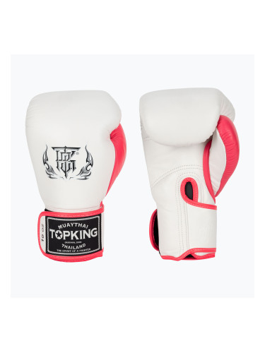 Боксови ръкавици Top King Boxing Reborn white/pink