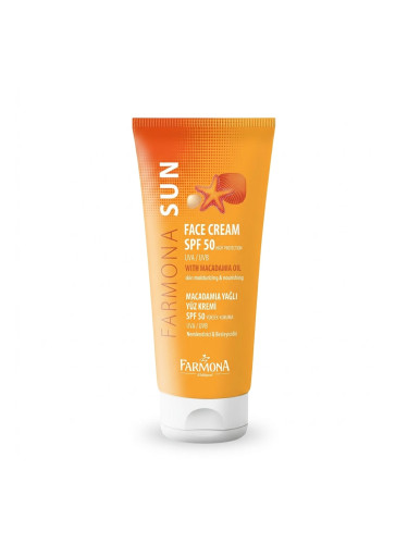 Слънцезащитен Крем за Лице с висока защита SPF 50 UVA/UVB Farmona Sun with Macadamia Oil Outlet