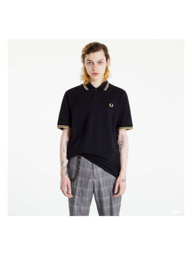 Тениска FRED PERRY Twin Tipped Fred Perry Shirt Black/ Champagne M