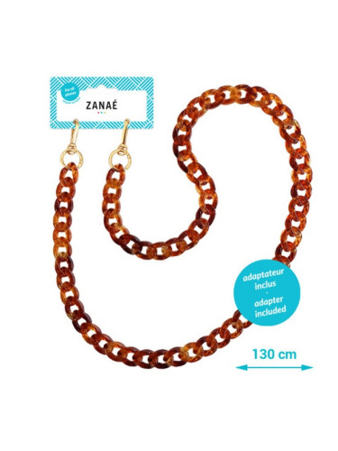 Огърлица за мобилен телефон Phone necklaces - Tortoise shell authentique L size
