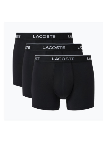 Мъжки боксерки Lacoste 5H3202 Microfibra Negro 3 pack black
