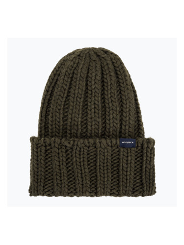 Дамска зимна шапка Woolrich Chunky Beanie dark green