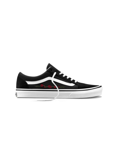 Vans Old Skool Rose Embroidery Black Red Жени - Спортни обувки Vans - Черен - VN000E8W458-4 - Size: 4