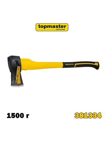 Брадва тип клин, с дръжка от фибростъкло, Topmaster, 1500 г, 790 мм