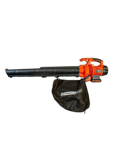 Листосъбирач акумулаторен 2в1, PREMIUM HD20, 20V, 2Ah, 190 км/ч, 15 л