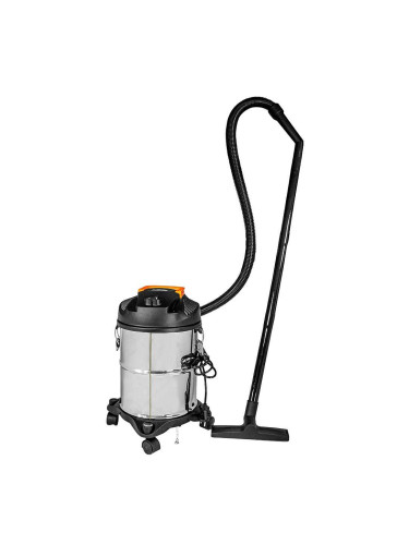 Прахосмукачка за сухо и мокро почистване, електрическа, PREMIUM, 1200W, 15 kPa, 15 л, INOX