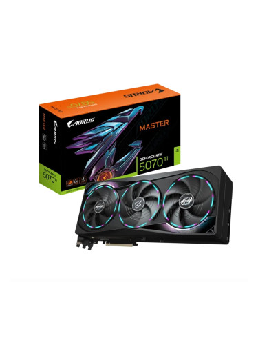 Видео карта Gigabyte Aorus GeForce RTX 5070 Ti 16GB GDDR7 Master - GV-N507TAORUS.M-16GD
