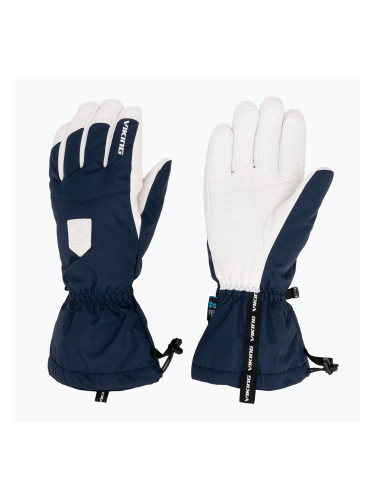Мъжки скиорски ръкавици Viking Sven Ski navy/white leather