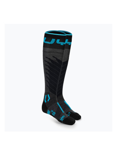 Мъжки ски чорапи UYN Ski One Merino anthracite/turquoise