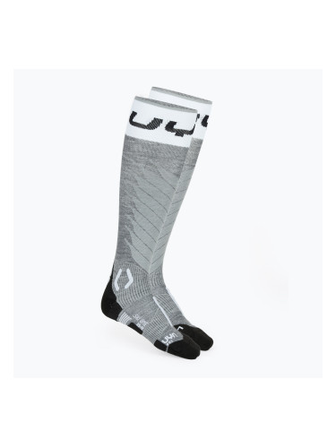 Мъжки скиорски чорапи UYN Ski One Merino grey melange/white