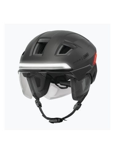 Велосипедна каска ABUS Hyp-e Ace volcano titan с мигачи