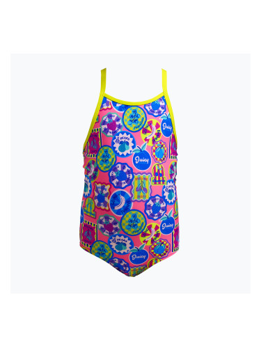 Детски цял бански костюм Funkita Printed One Piece zesty besty