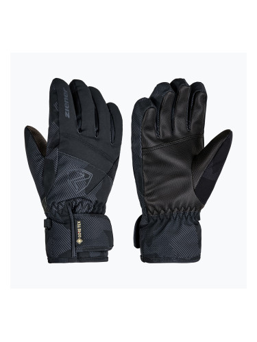 Детски скиорски ръкавици Ziener Leif-Z GTX black/gray ink camo