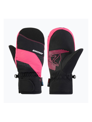 Детски скиорски ръкавици ZIENER Luuki-Z Aquashield black/pop pink